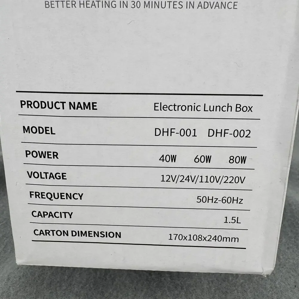 Electric Lunch Box DHF-001 DHF-002 1.5L Portable Food Warmer Blue Car Home